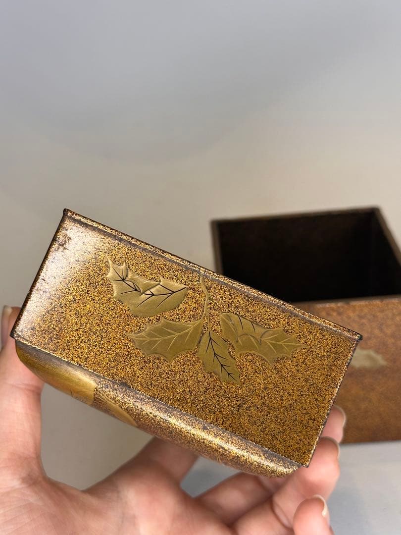 金蒔絵 方箱 時代物 傷有り 漆芸 骨董品