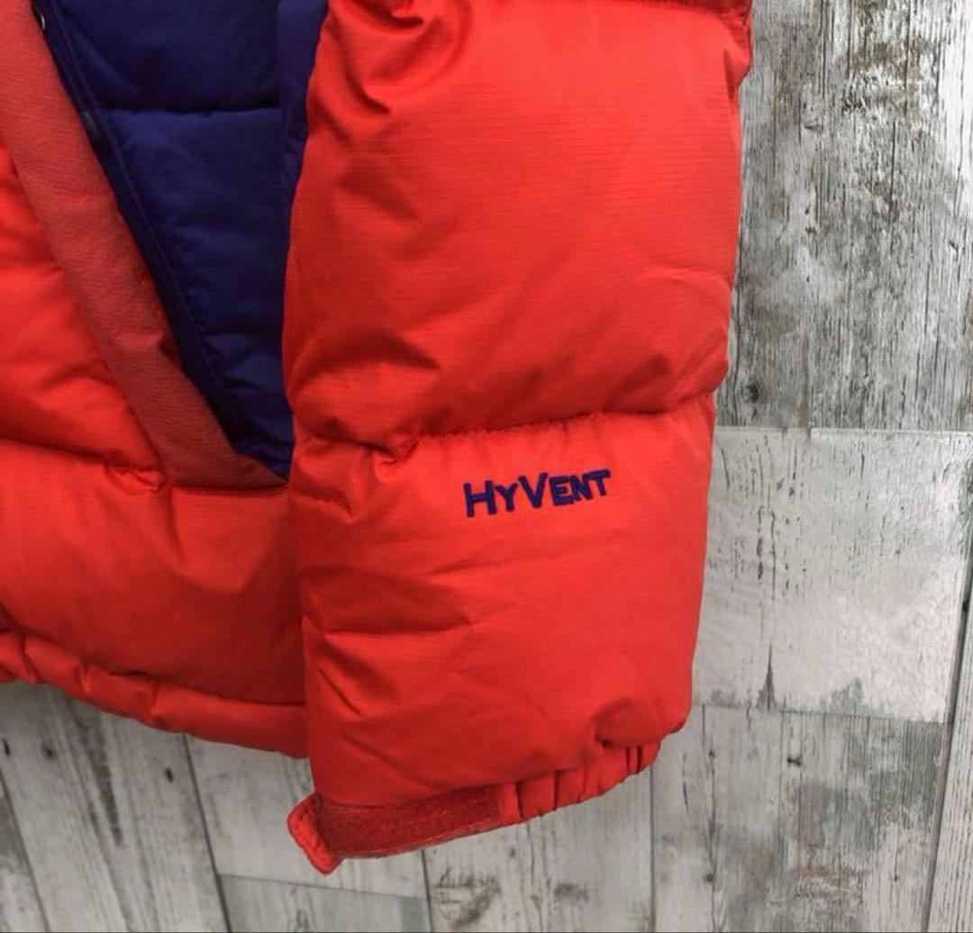 ノースフェイス ダウンジャケット　 レッド×ブルー　HYVENT　キッズ140