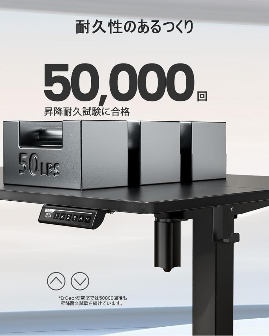 電動 昇降式デスク スタンディングデスク 幅140cm 耐荷重80kg