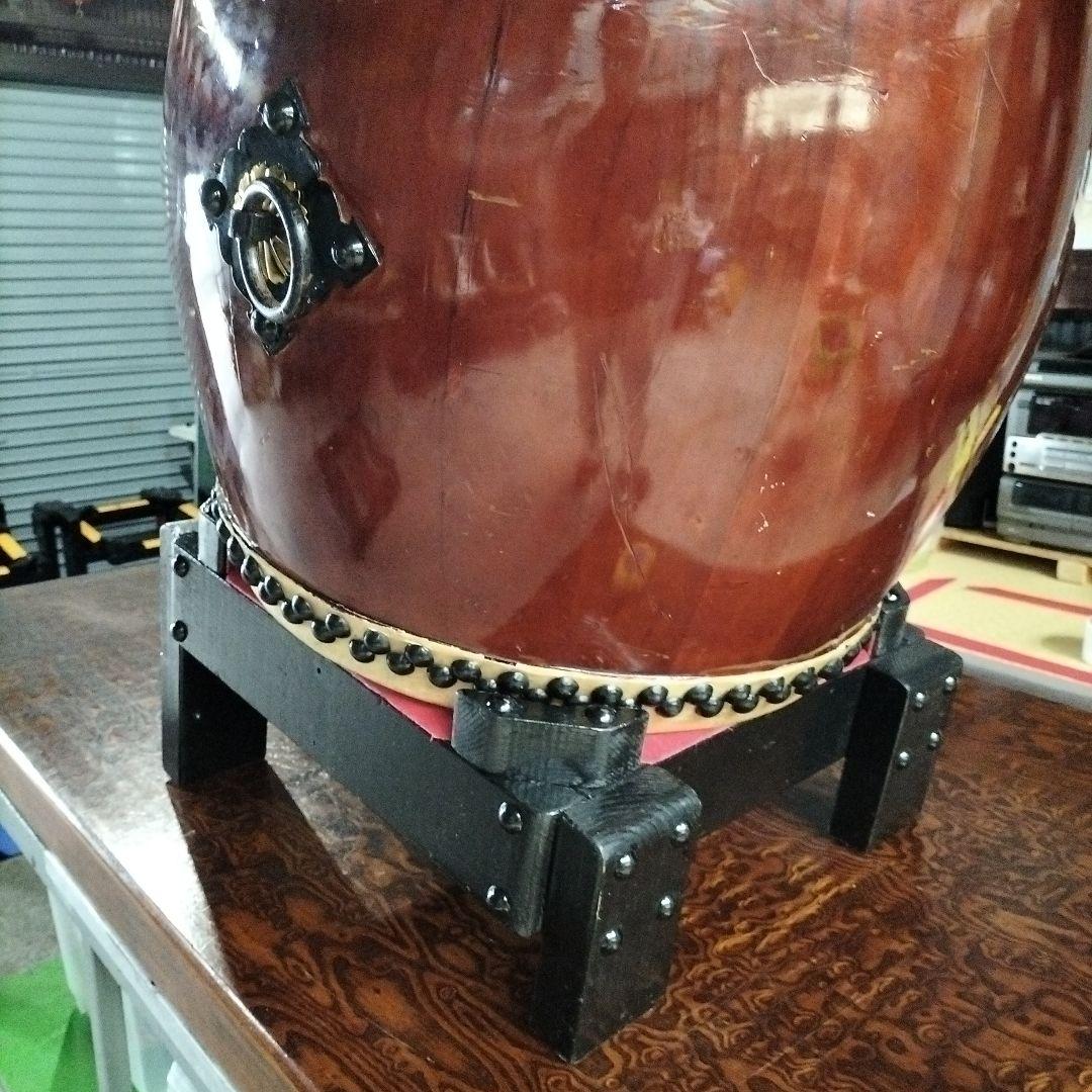 長胴太鼓　平打ち　立奏太鼓台　1.5尺用中古品①