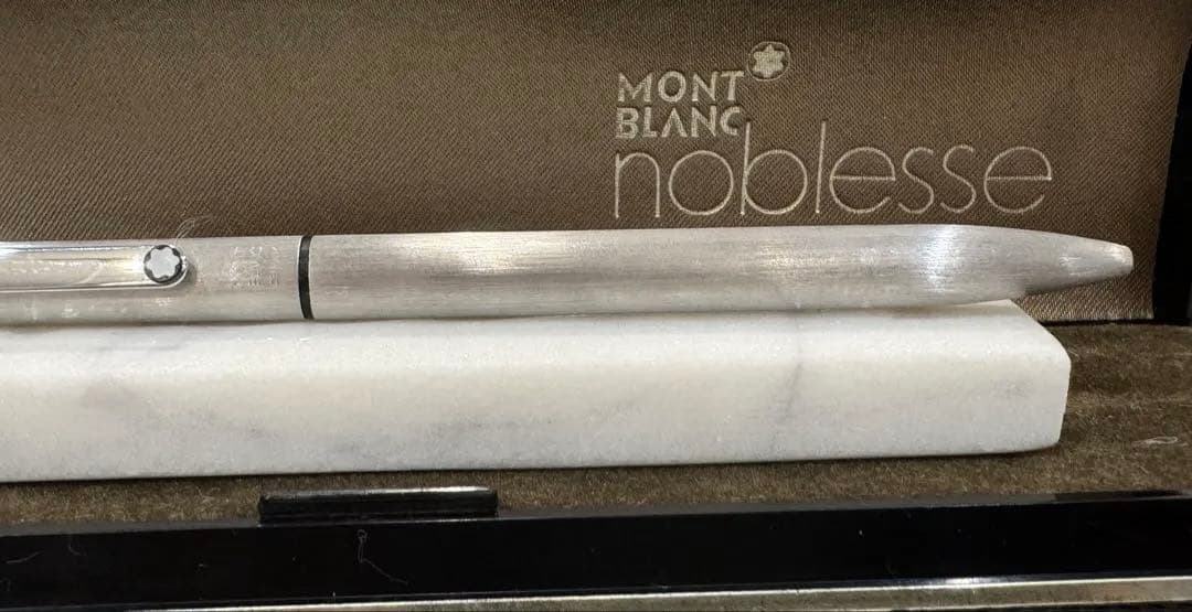 【極美品】モンブラン 2色ボールペン シルバー（リフィルセット）