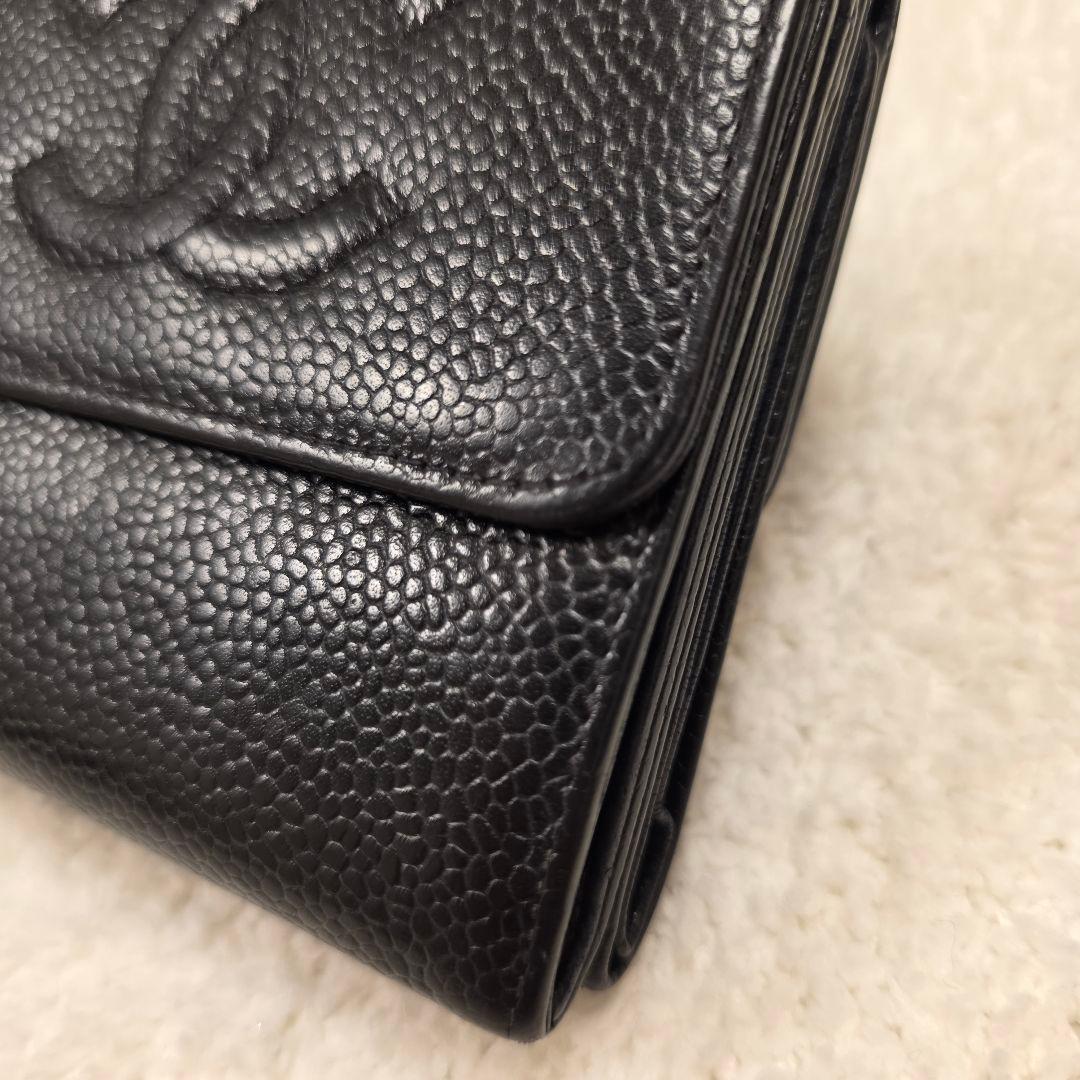 【CHANEL】二つ折り財布✨️キャビアスキン