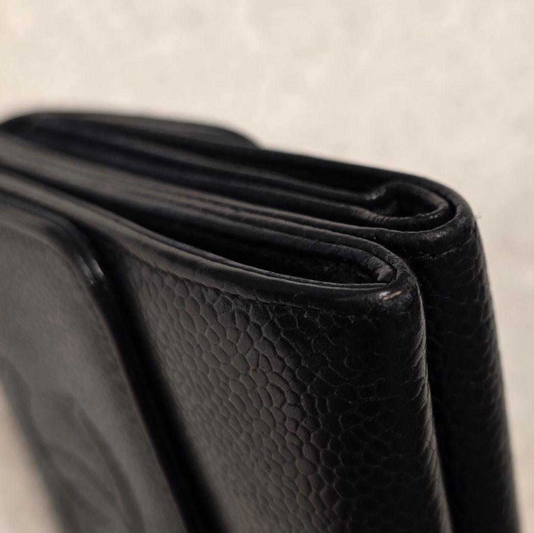 【CHANEL】二つ折り財布✨️キャビアスキン