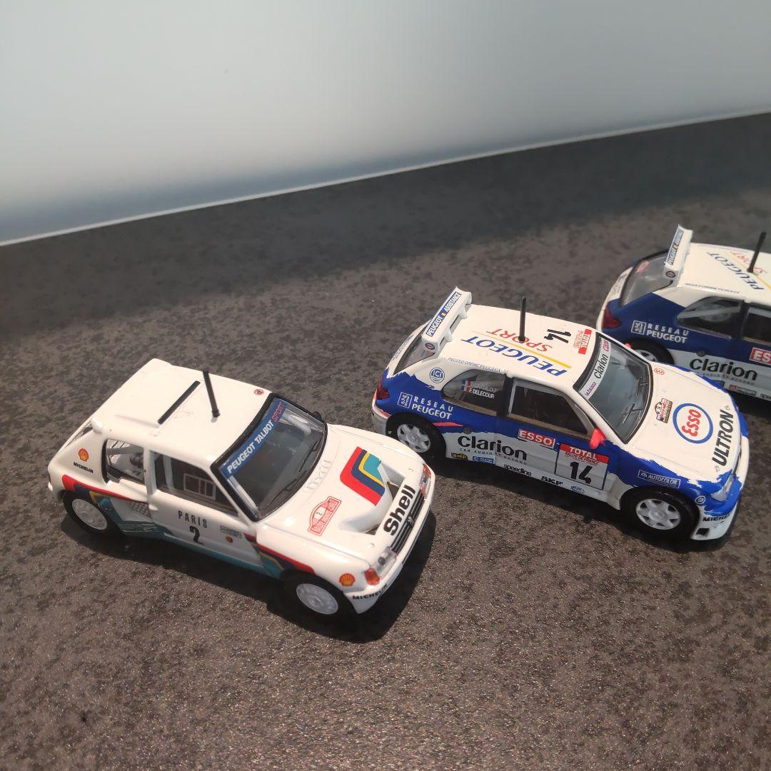 プジョー　ラリーカーコレクション　1/64　ミニカー5台セット