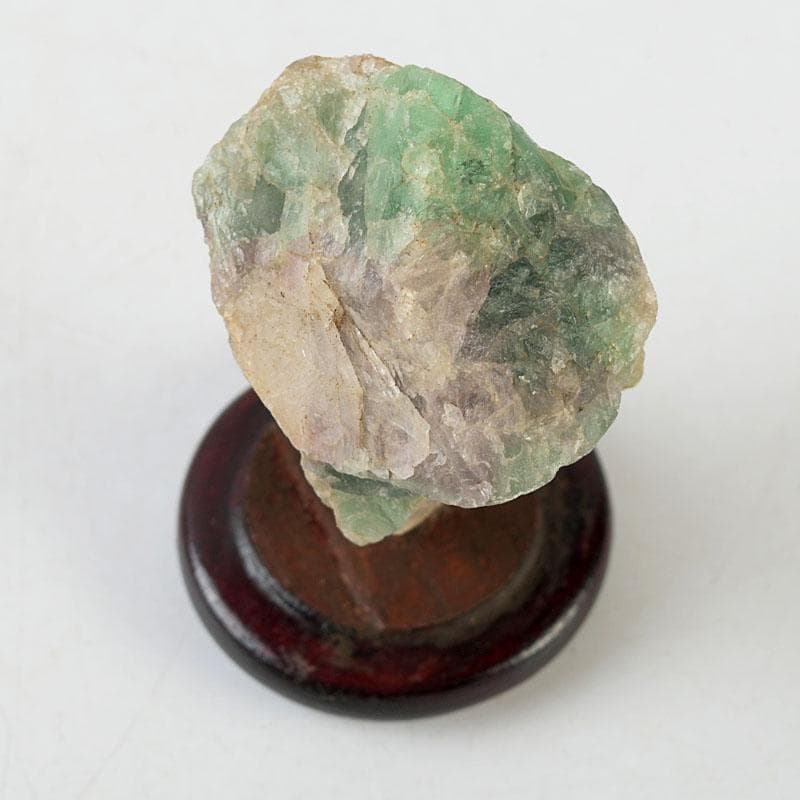 天然石　鑑賞石　パワーストーン　翡翠石　原石　唐木台付　Z　8611