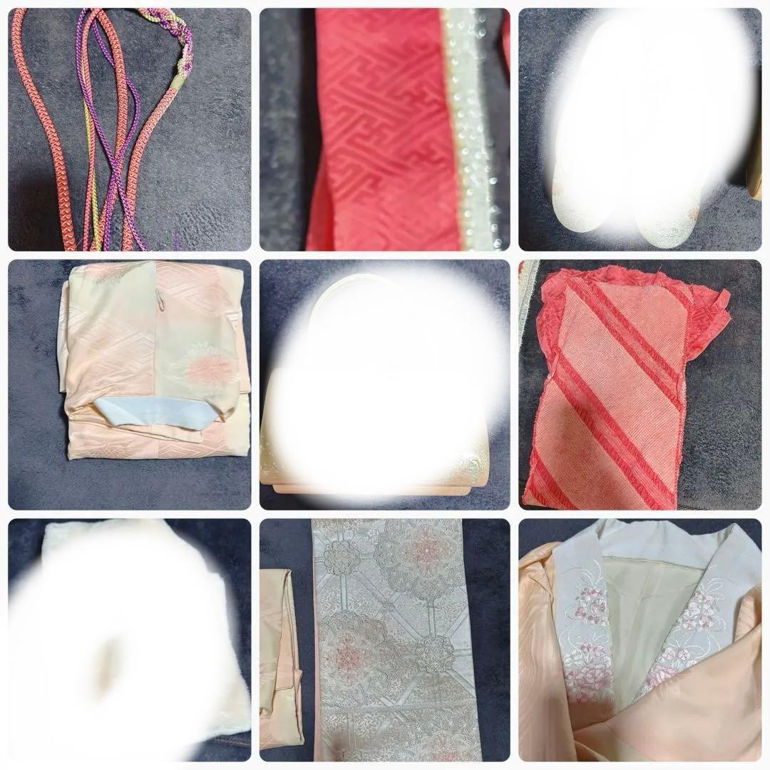 正絹　振袖　7点　フルセット　半衿付き長襦袢