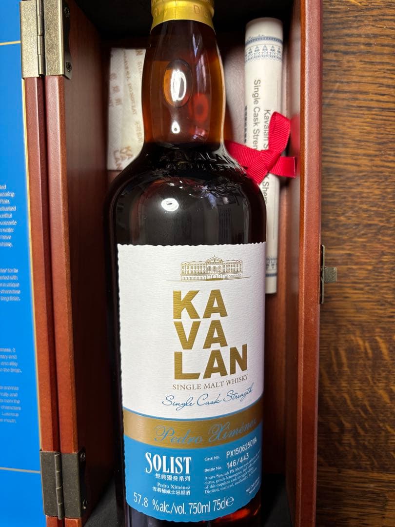 カバランソリストPXシェリーカスク　カスクストレングスシングルモルトウィスキー