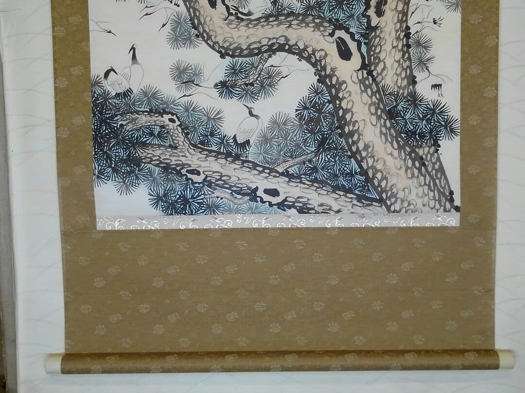 ♥中国　掛軸　百鶴図　掛け軸