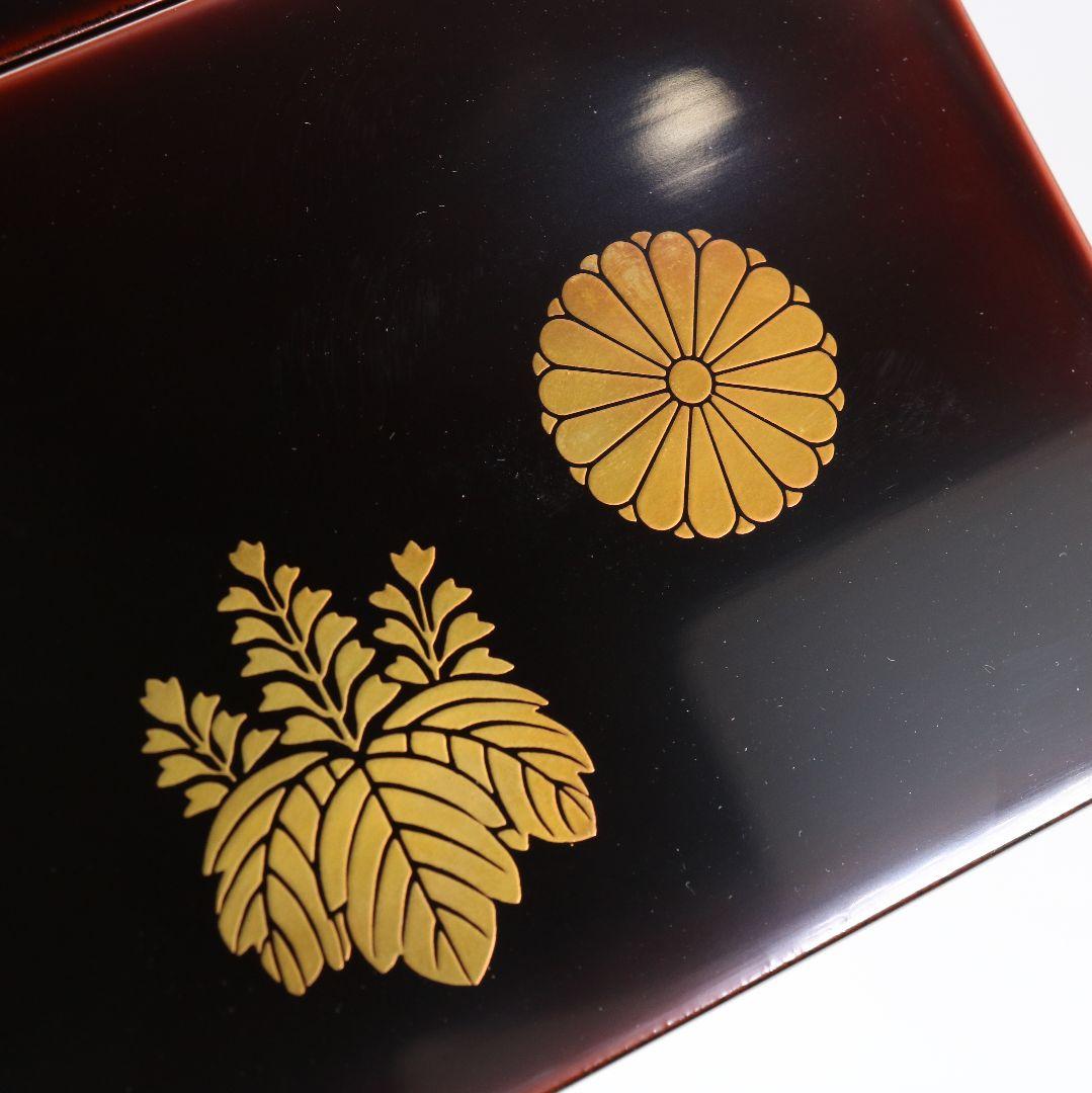 溜塗 高台寺蒔絵 茶箱　M885