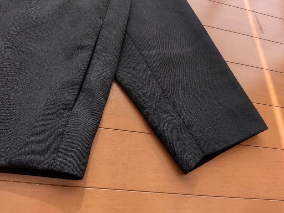 public tokyo含浸ウールギャバダブルジップブルゾン size3 黒