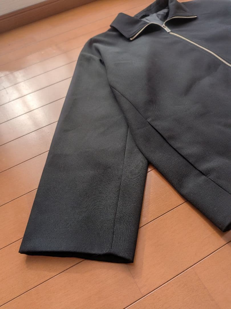 public tokyo含浸ウールギャバダブルジップブルゾン size3 黒