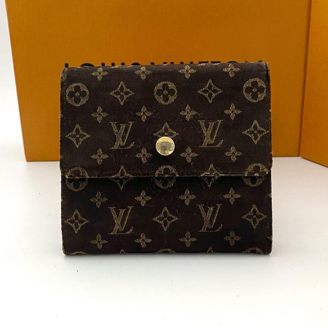ルイヴィトン　モノグラムミニ　エリーズ　折り財布　wホック　ミニラン