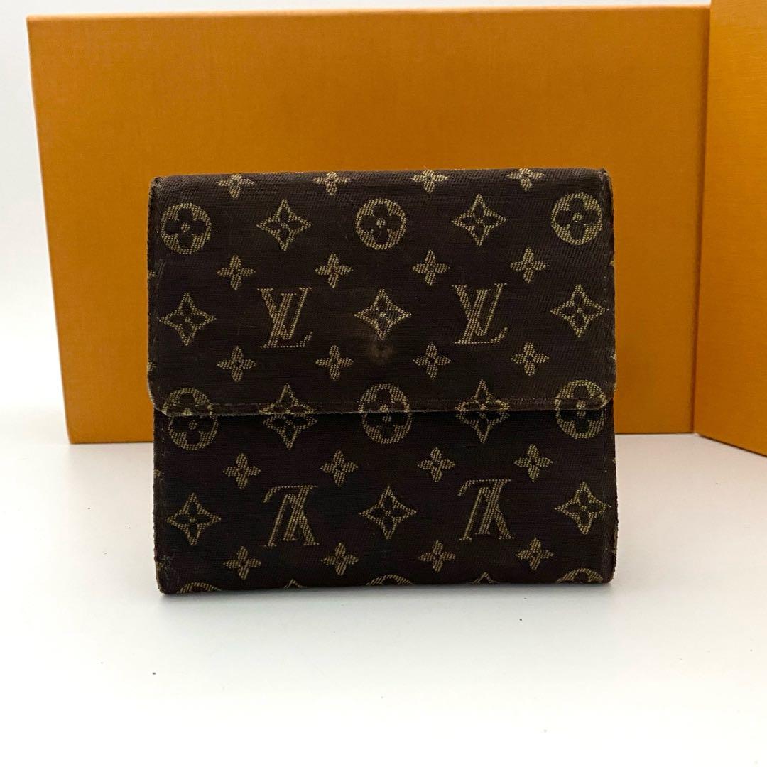 ルイヴィトン　モノグラムミニ　エリーズ　折り財布　wホック　ミニラン