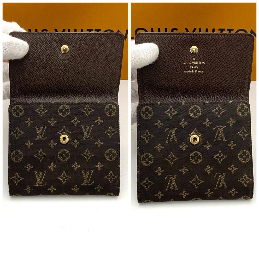 ルイヴィトン　モノグラムミニ　エリーズ　折り財布　wホック　ミニラン