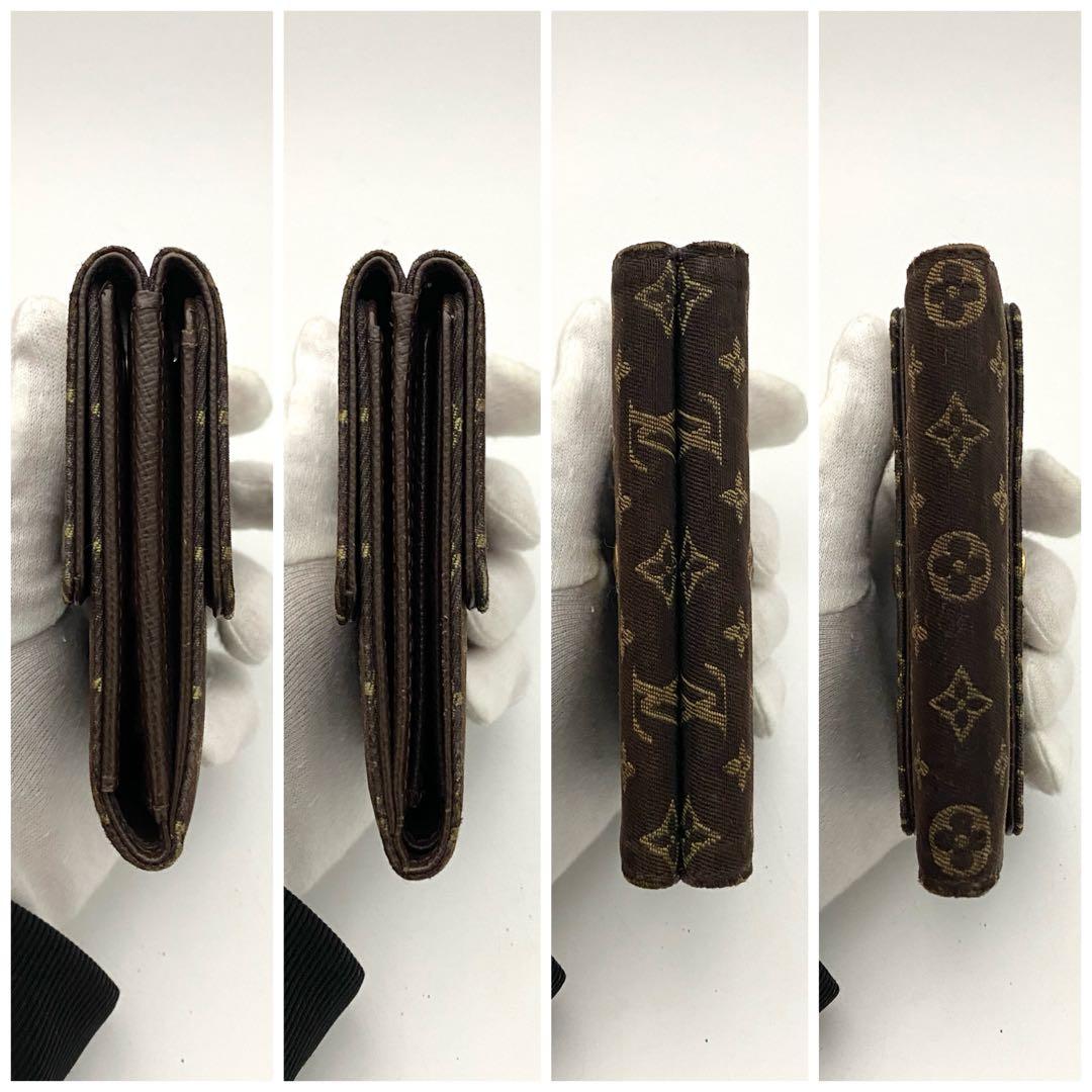 ルイヴィトン　モノグラムミニ　エリーズ　折り財布　wホック　ミニラン