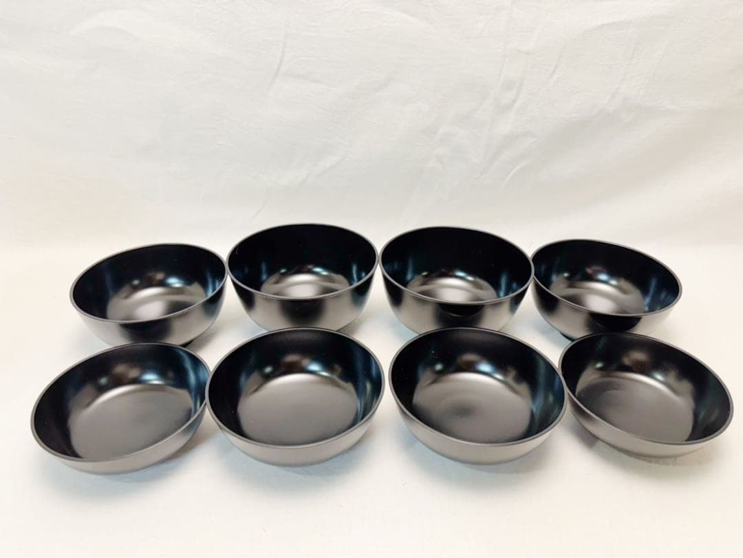 ほぼ未使用 懐石道具 四つ碗 応量器 2客セット 黒塗 小丸椀 元箱