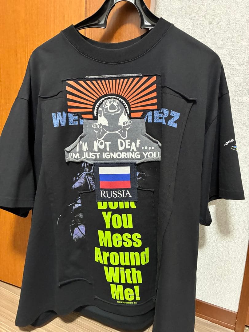 VETEMENTS パッチワークＴシャツ ブラック S 米津玄師着用