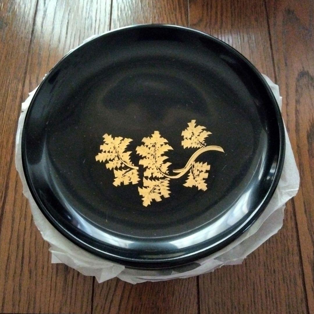 輪島塗　漆塗　稲忠　銘々皿　５客