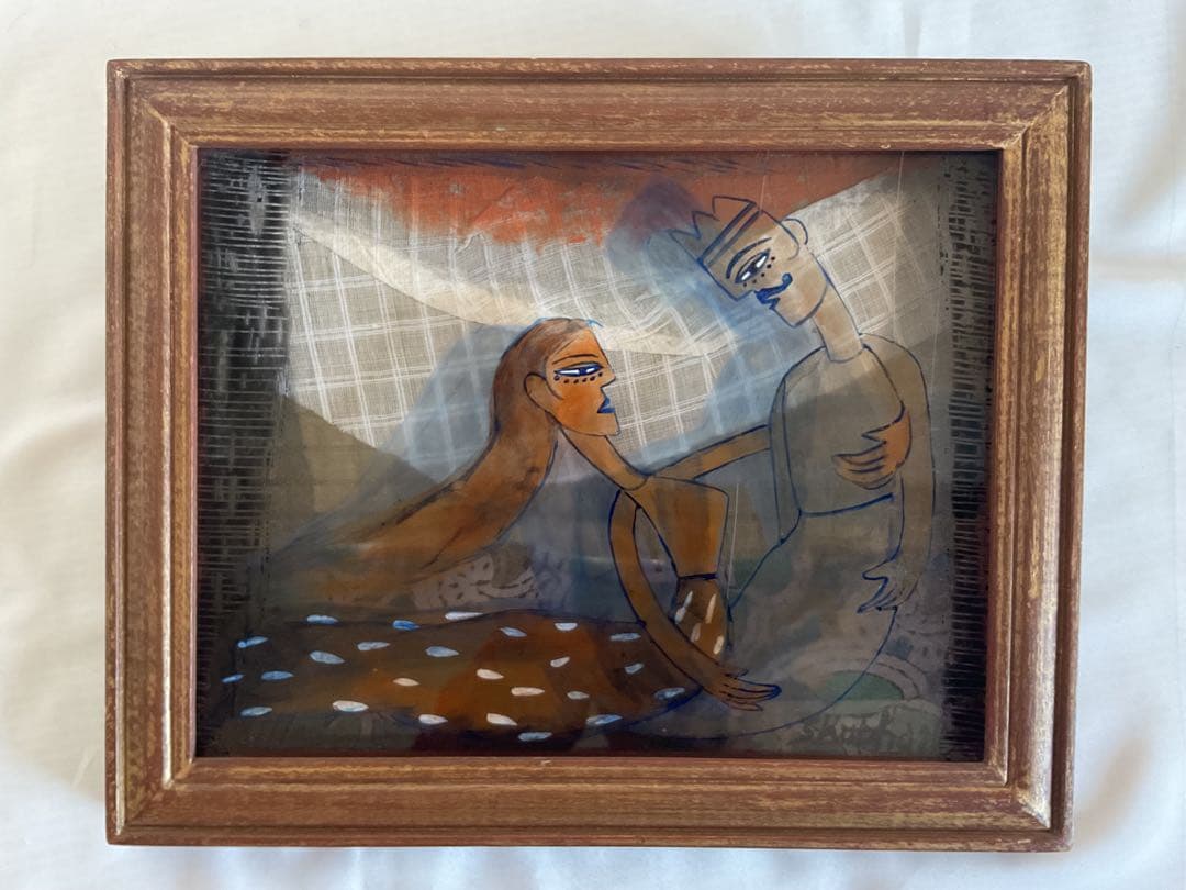 Shubha Gokhale (1959~)コラージュアート「Couple」真作