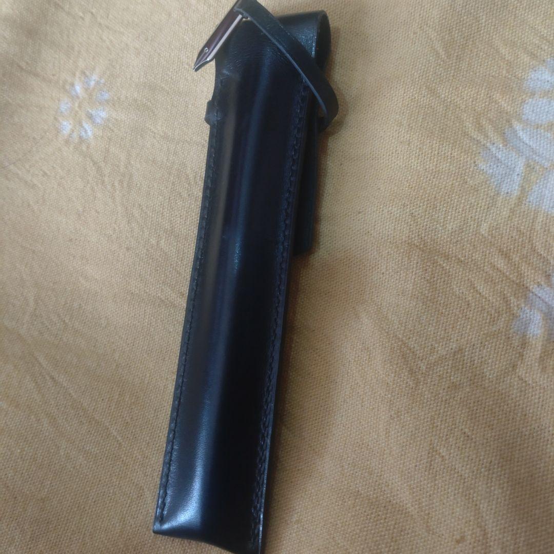 HERMES　黒 レザー ペンケース