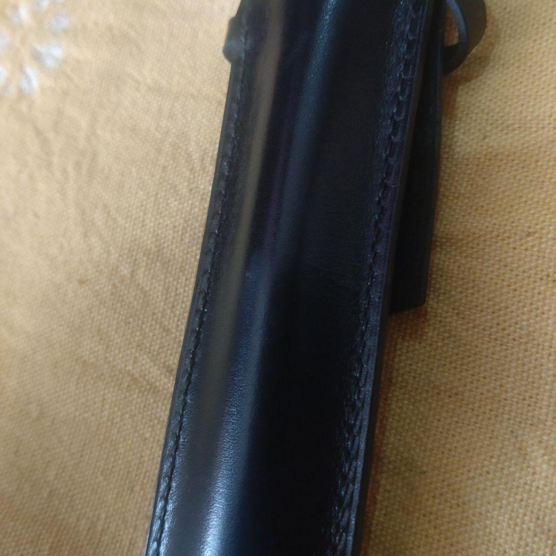 HERMES　黒 レザー ペンケース