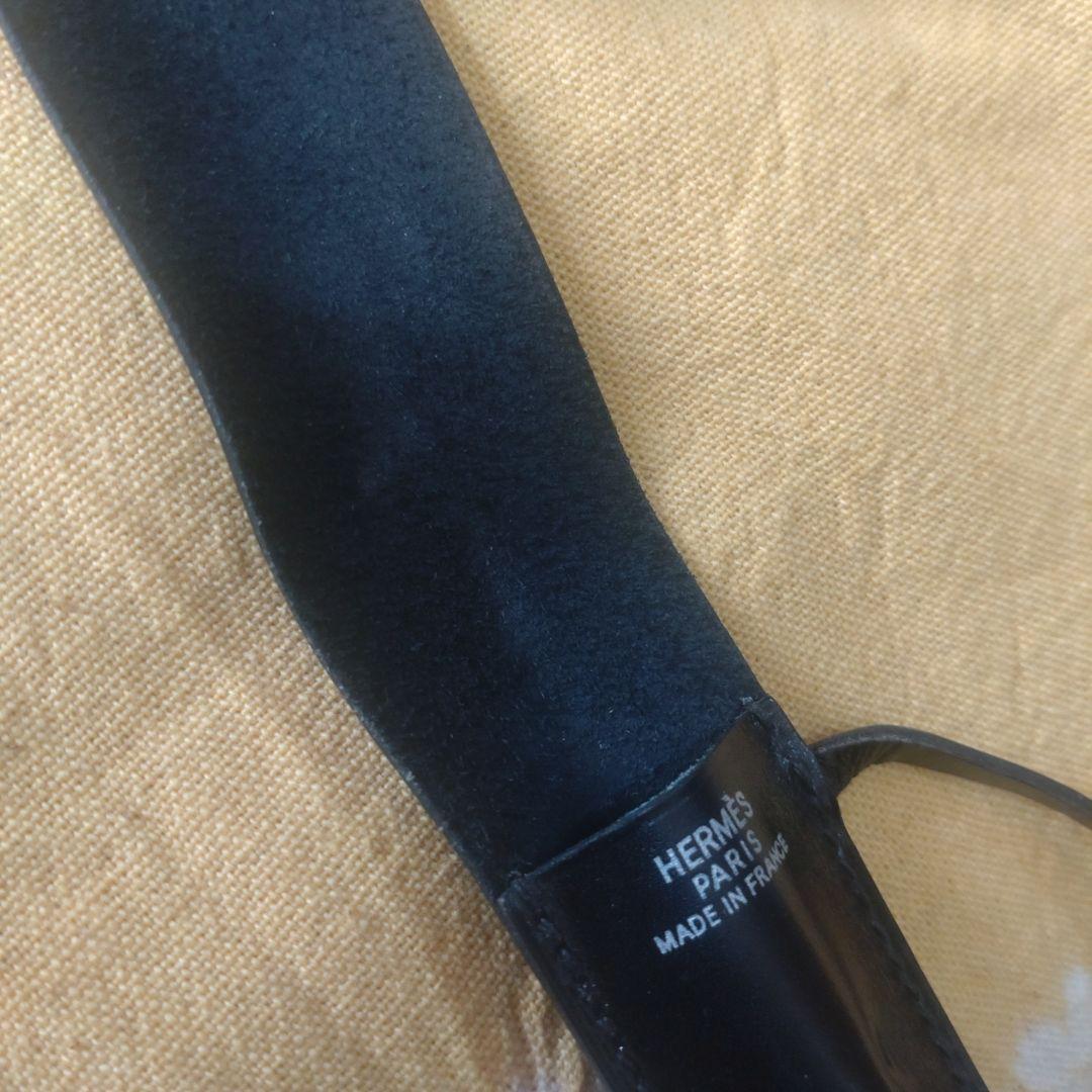 HERMES　黒 レザー ペンケース