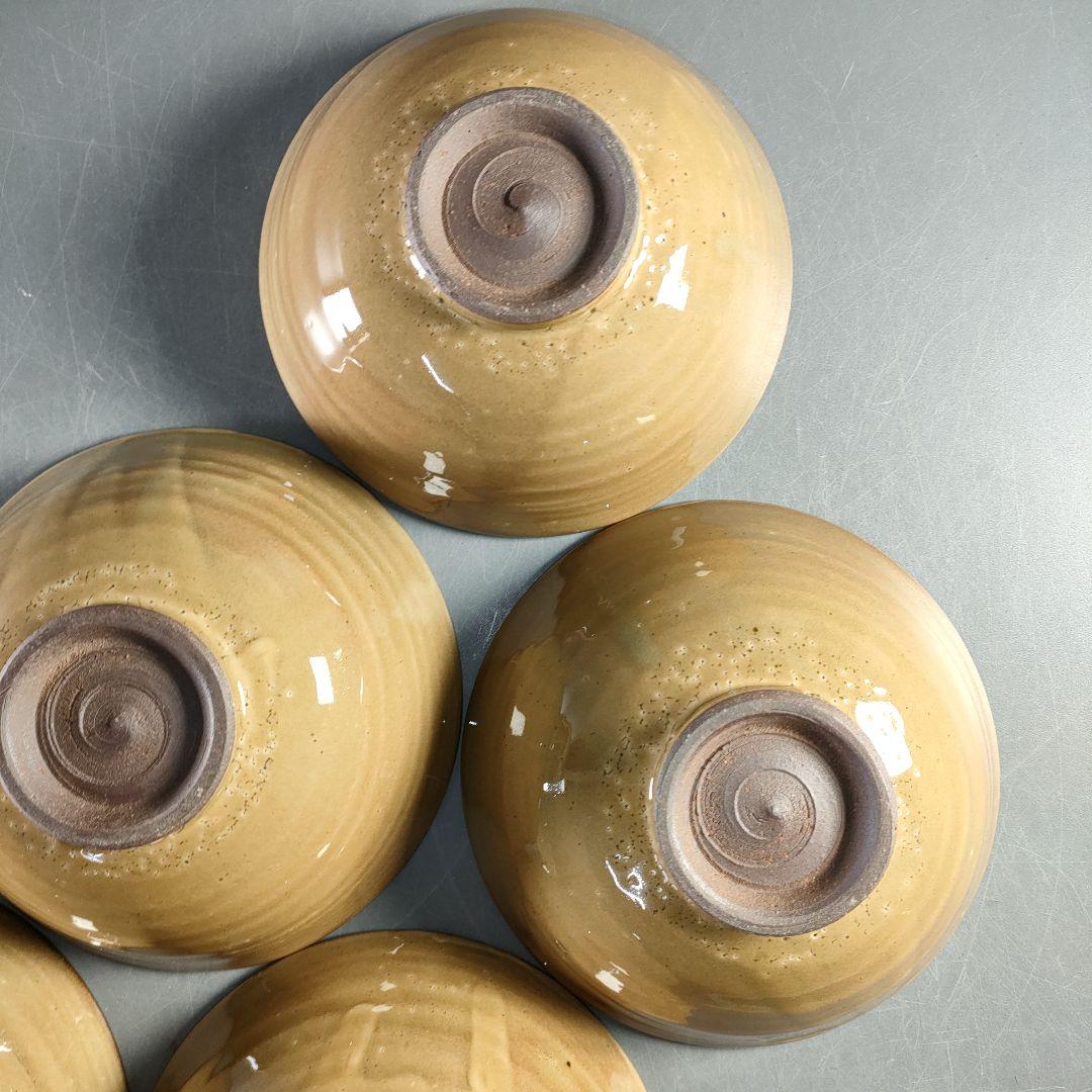 A1381-3/美濃焼/水野裕巳/魯山人写し三島風茶碗5客/共箱/茶器/懐石道具