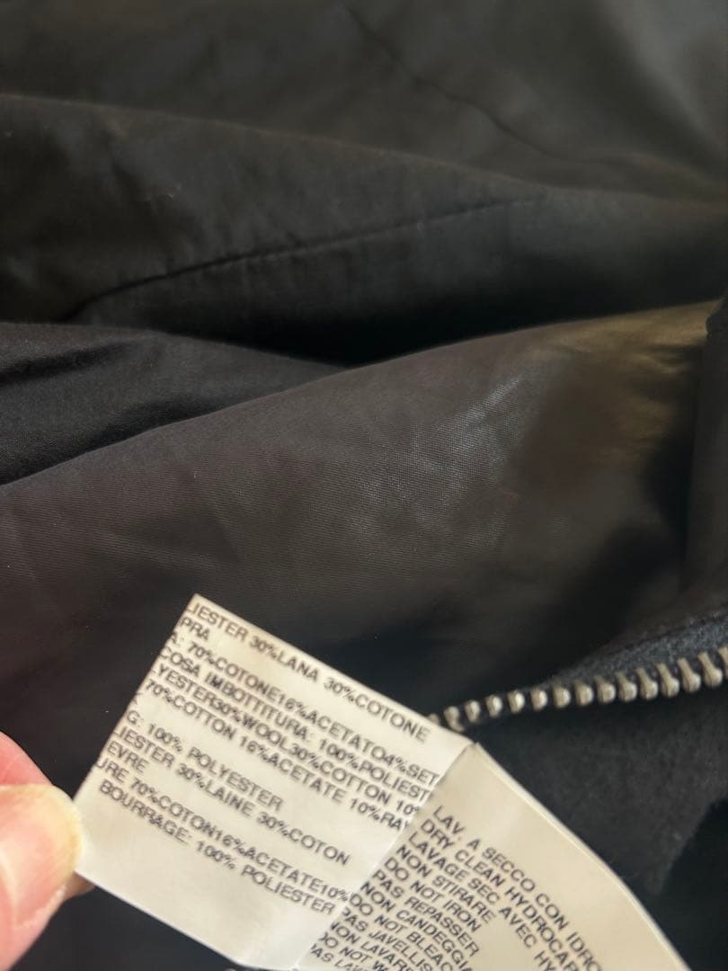 リックオーエンス　黒異素材ジャケット