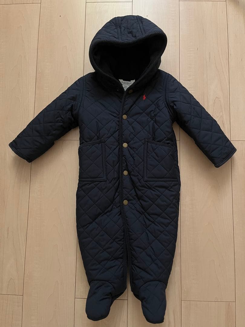 ［美品］ラルフローレン カバーオール キルティング ベビー 9M