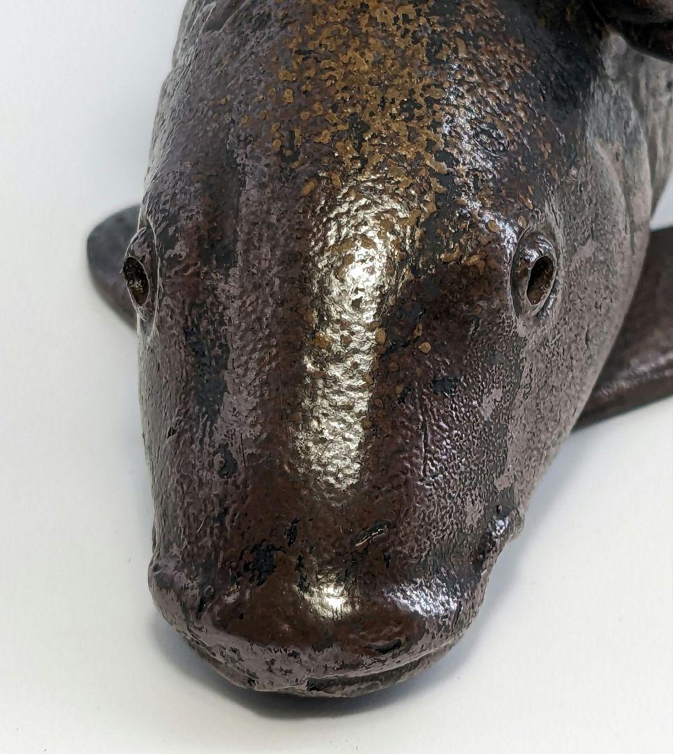 木村陶峰 備前焼 鯉仙人置物 琴高仙人 細工物 魚 縁起物 工芸品 インテリア