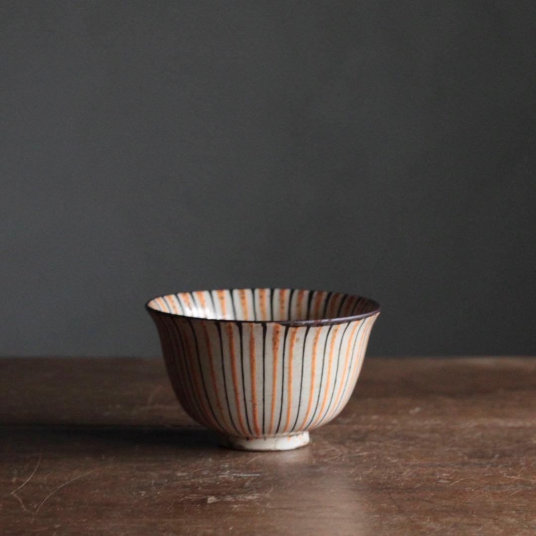 瀬戸 麦藁手 茶碗 江戸後期 茶道具 古美術 古道具 アンティーク