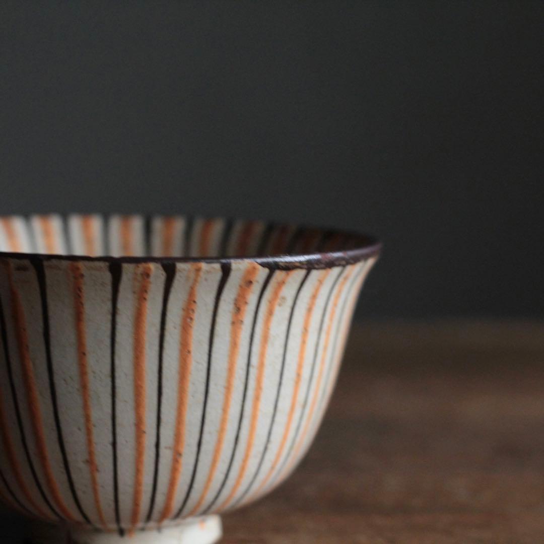 瀬戸 麦藁手 茶碗 江戸後期 茶道具 古美術 古道具 アンティーク