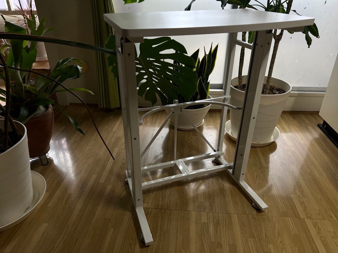 E-WIN スタンディングデスク 昇降デスク ホワイト作業台 高さ調整可能