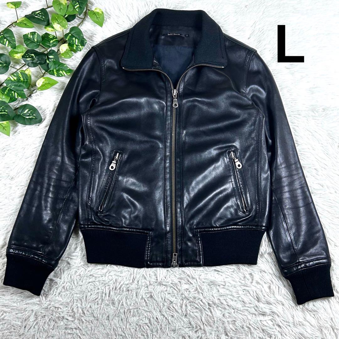 アーバンリサーチ ラムレザー シングルライダースジャケット Lサイズ ブラック