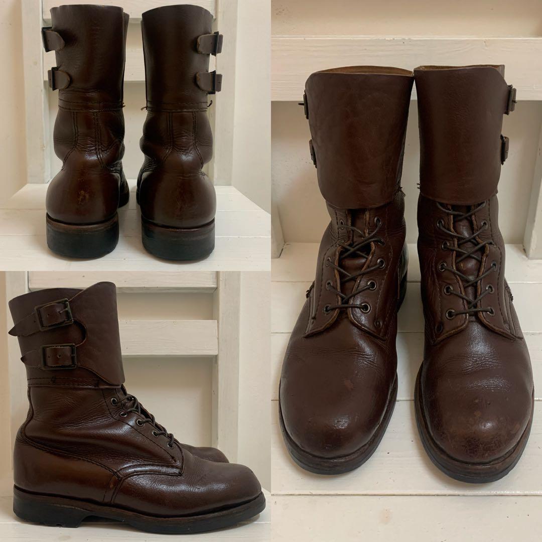 Poland VINTAGE 80s ポーランド軍 ミリタリーブーツ ブラウン