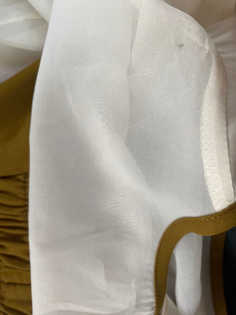 【ANDRESD】draped bustier flocky dress