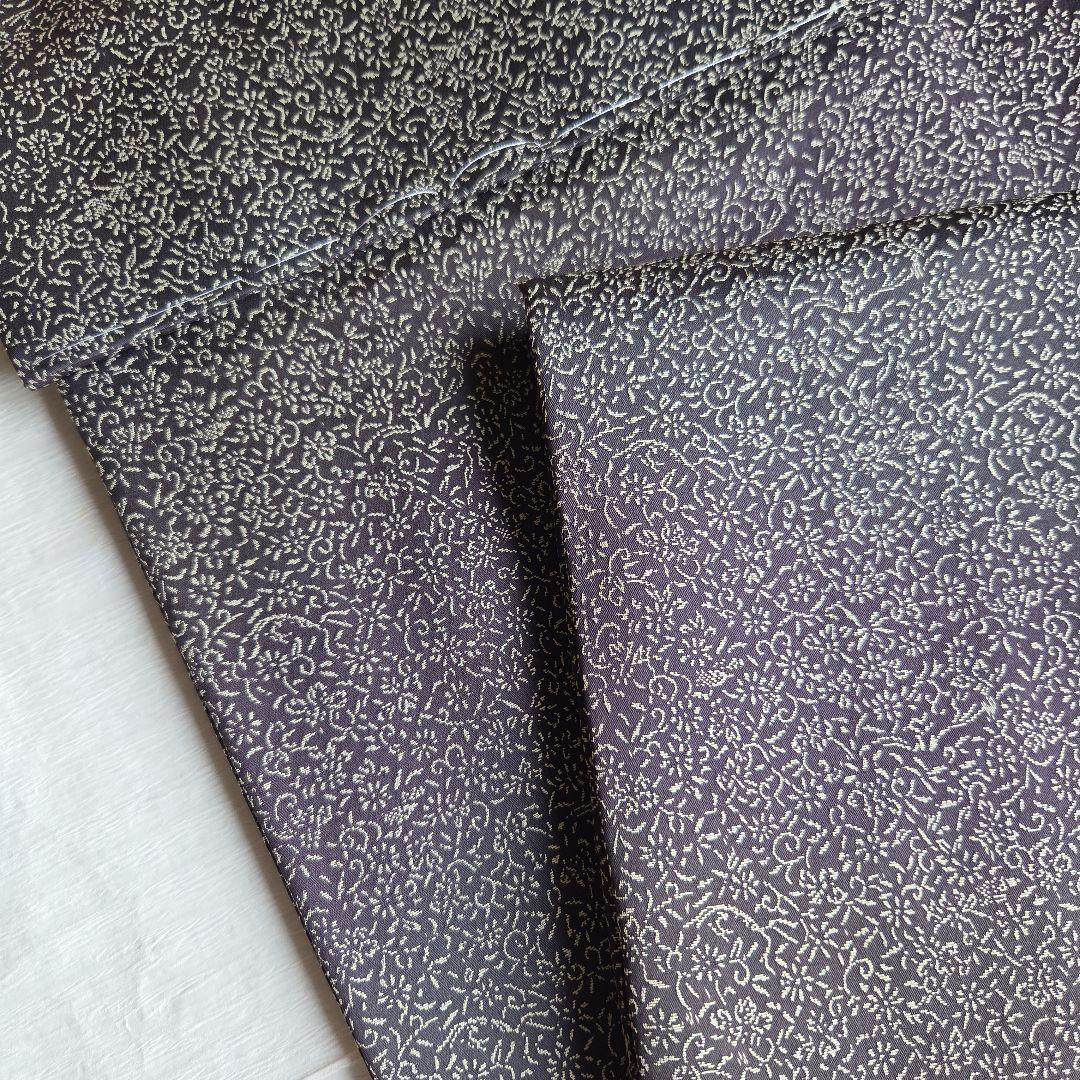 【訳有】細かな模様を楽しむ　チャコールグレーのお召