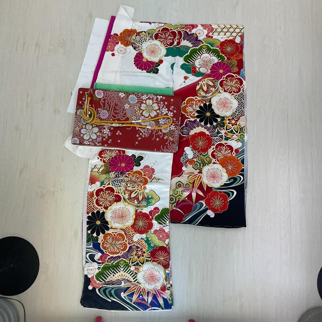 ★WATAAME★　お振袖フルセット　白　モダンテイスト　サイズ自由