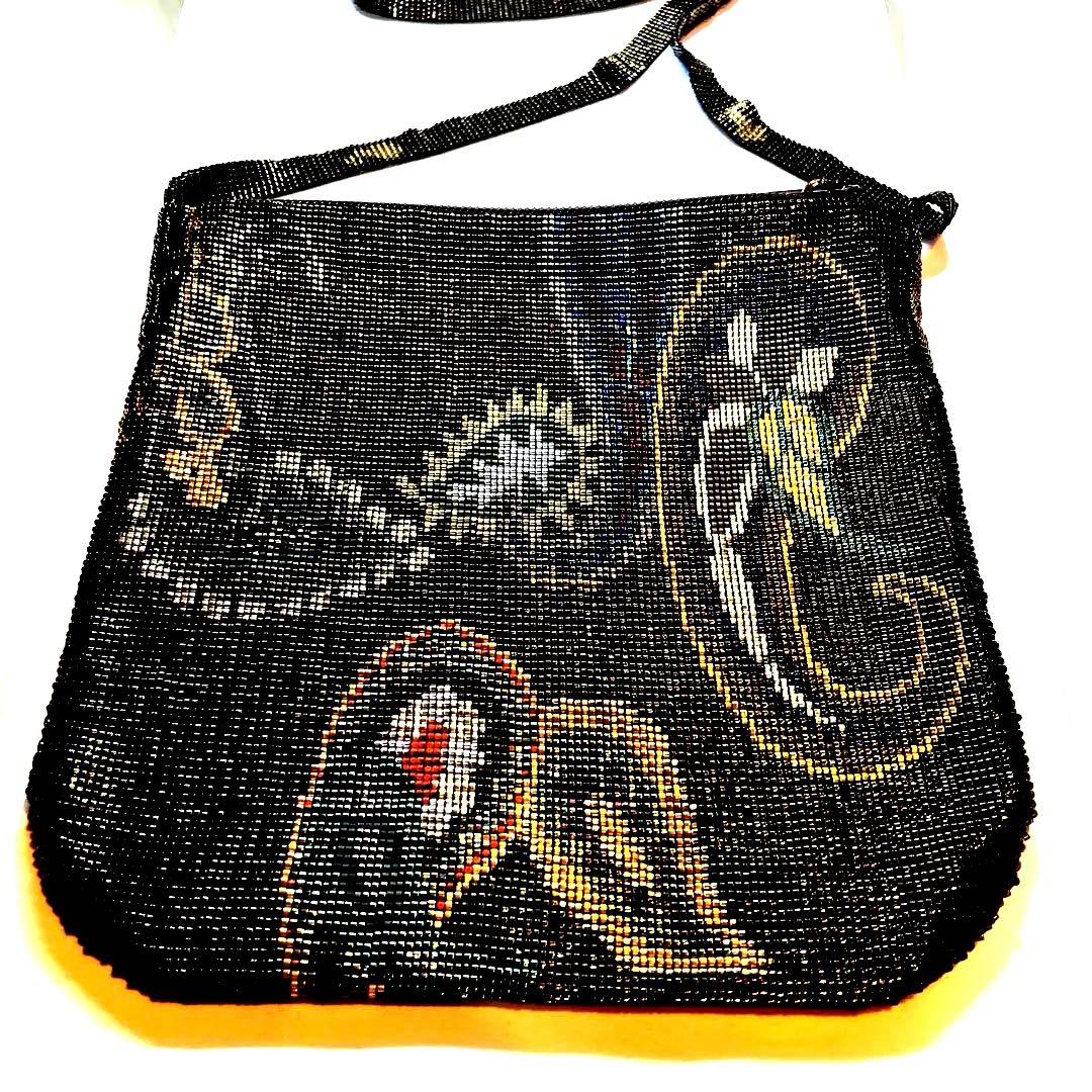 ショルダーバッグ　ビーズ織り