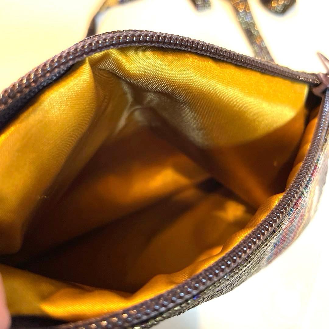 ショルダーバッグ　ビーズ織り