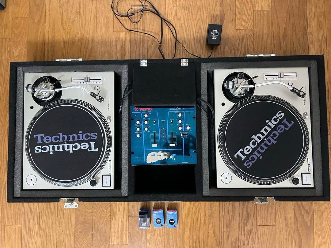 Technics SL-1200MK3D ×2台 DJミキサー・収納ケース付き