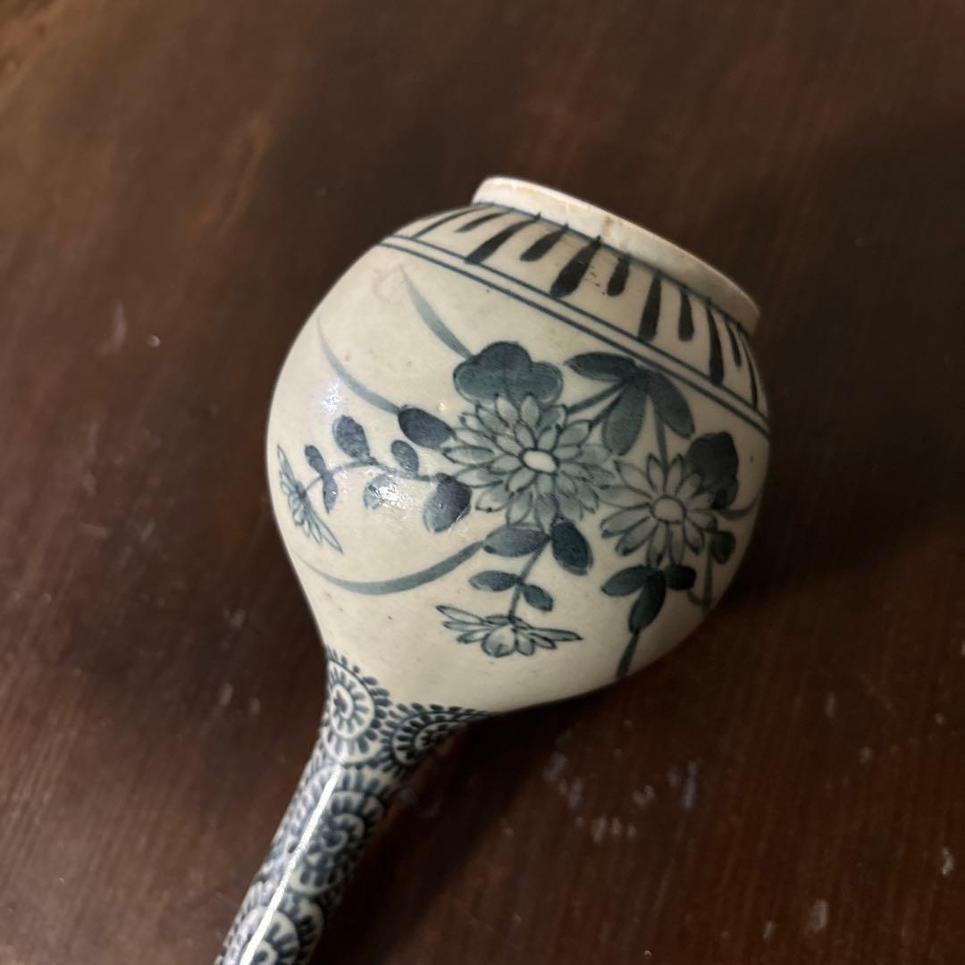 伊万里染付　徳利　一輪挿し　古道具　アンティーク　骨董　古美術　花器　傷　検李朝