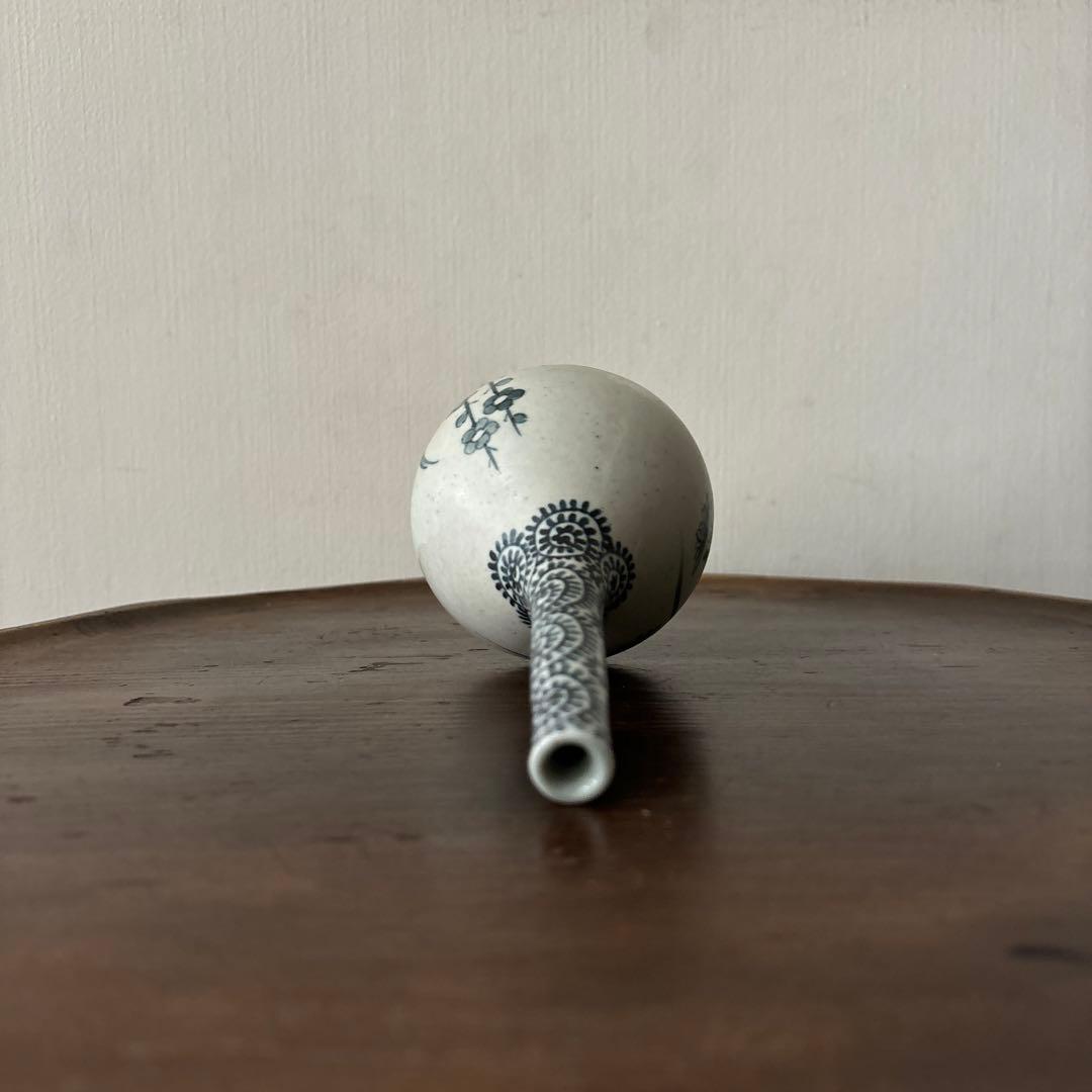 伊万里染付　徳利　一輪挿し　古道具　アンティーク　骨董　古美術　花器　傷　検李朝