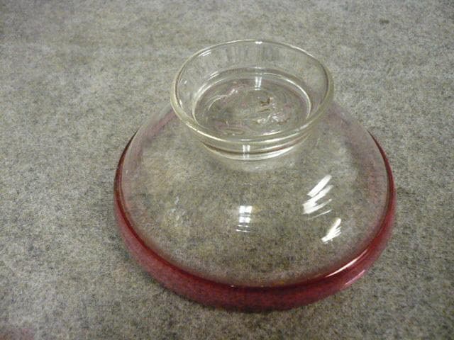 アンティークガラス 赤縁 氷コップ [B31391]