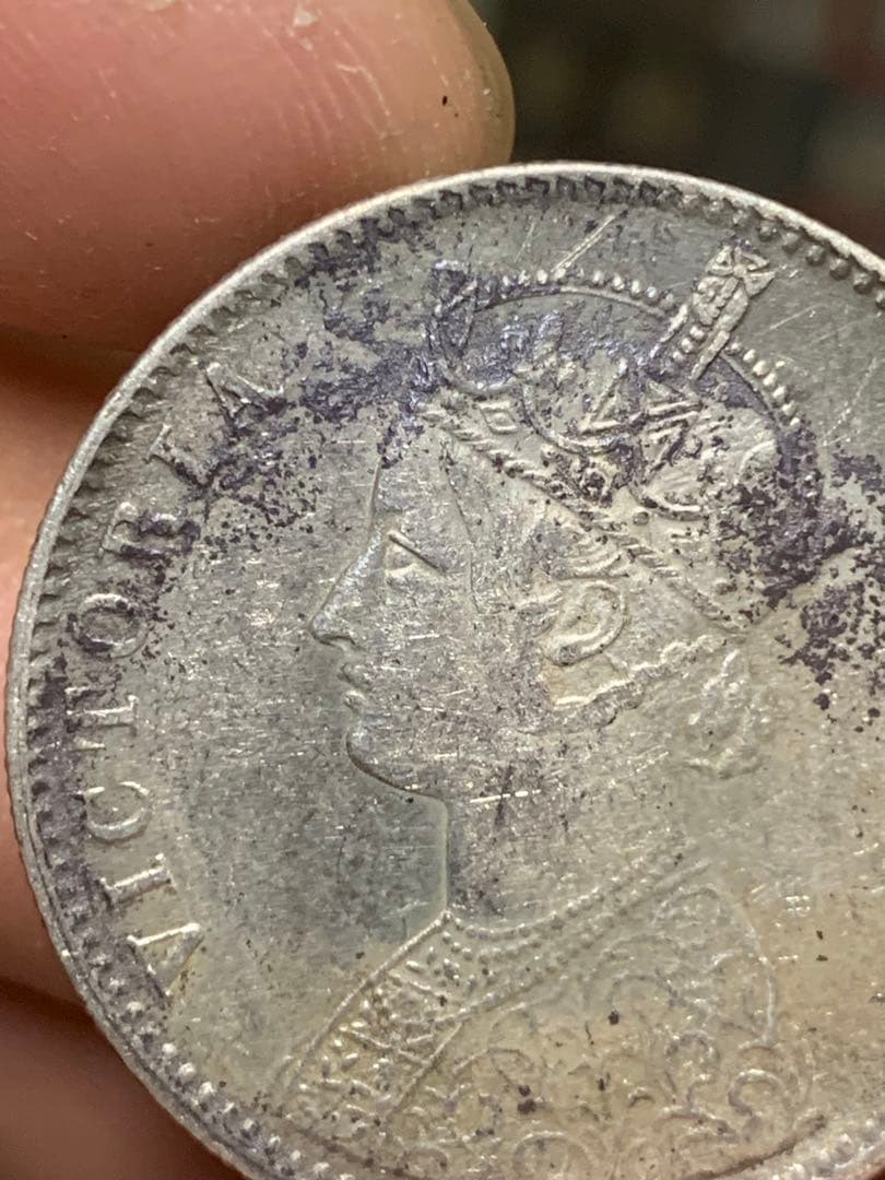 1901 年 エンプレス・ヴィクトリア 1ルピー 銀貨 古銭 銀貨