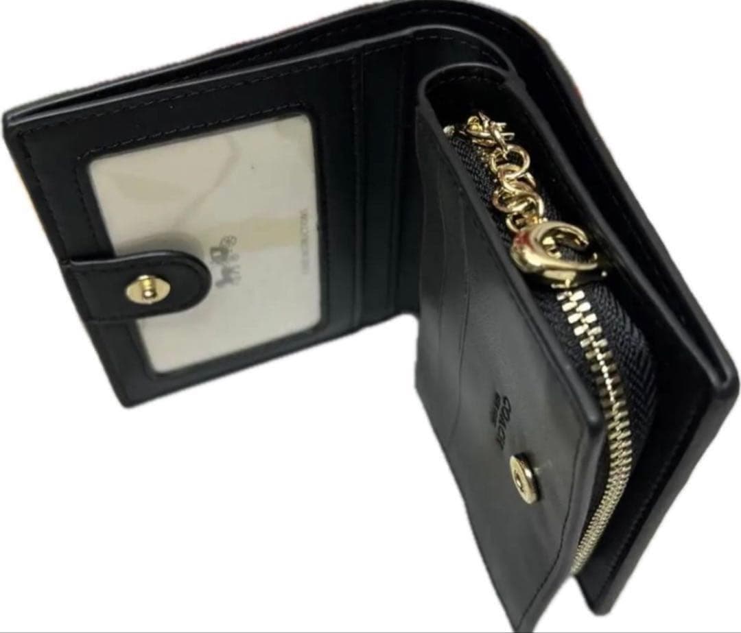 COACHコーチ ミニ財布 二つ折り キーホルダー エンボスシグネチャー