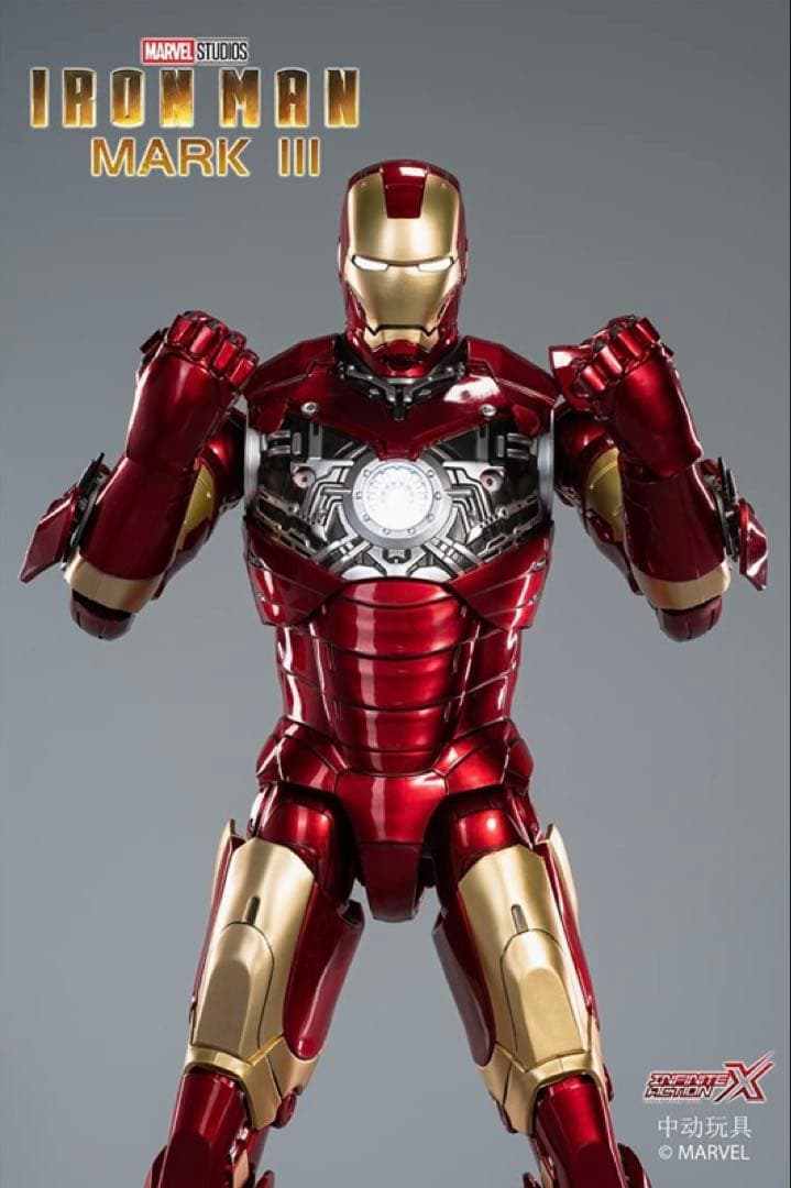 中动玩具 1/5 IRON MAN MK3 アクションフィギュア 発光機能付き