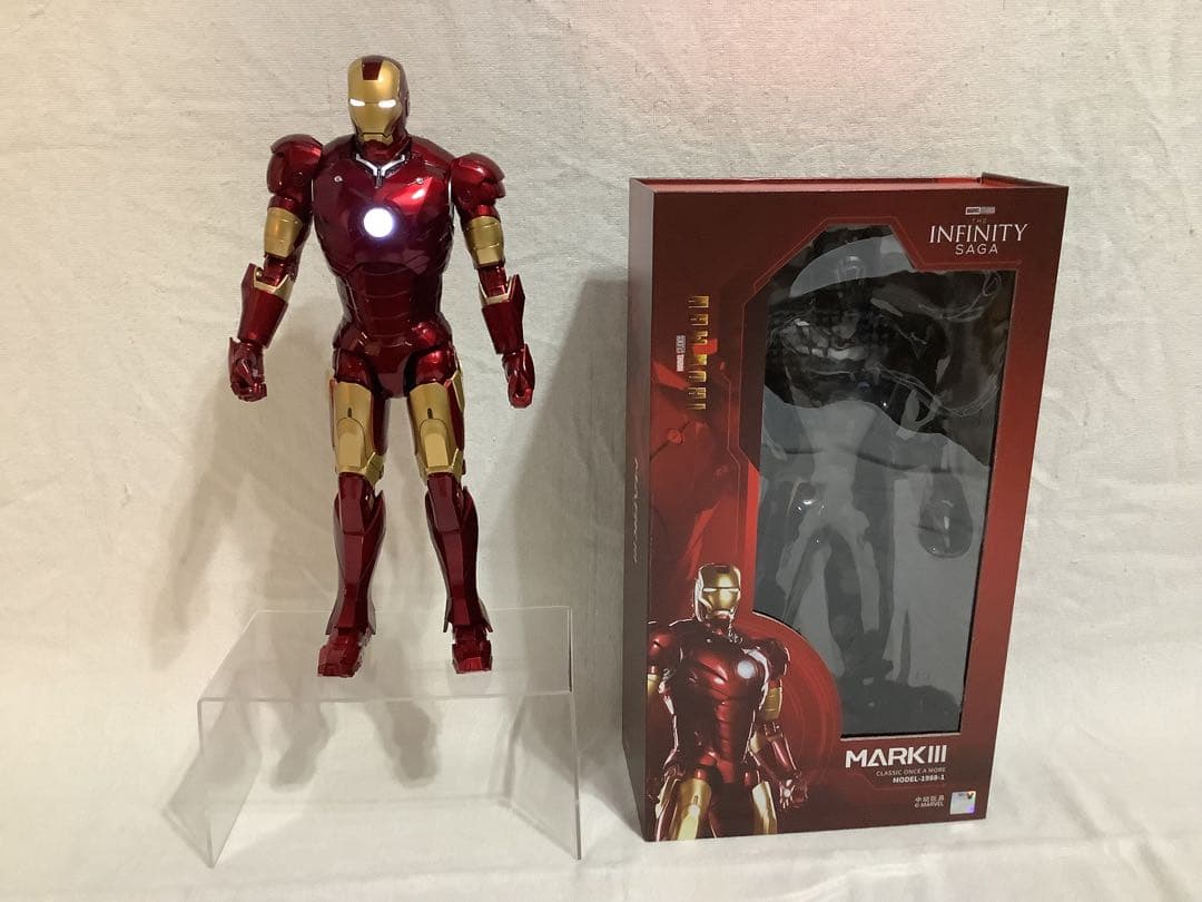 中动玩具 1/5 IRON MAN MK3 アクションフィギュア 発光機能付き