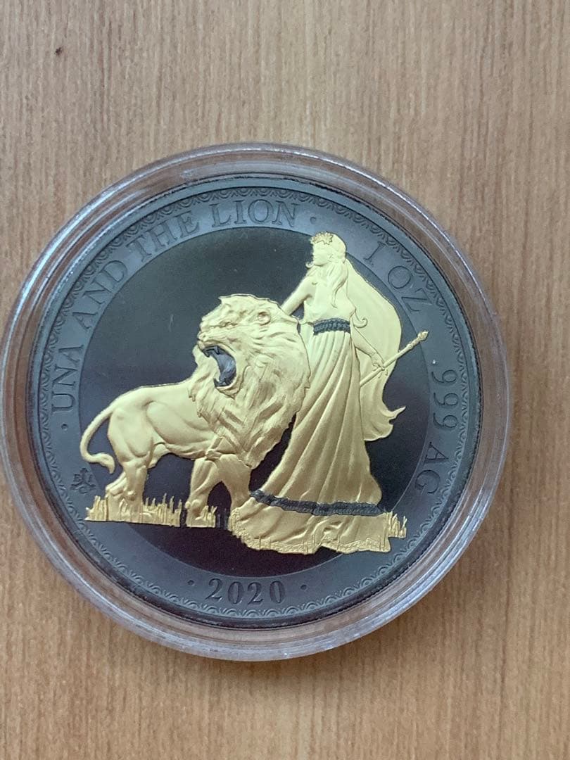 限定500枚 2020年　ウナとライオン 1オンス銀貨　ブラックエンパイア✿銀貨