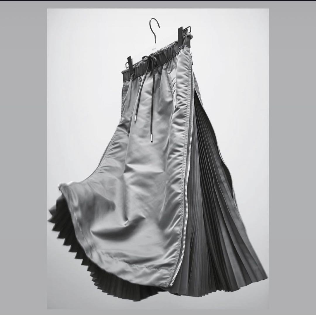 SACAI ブラックプリーツ切り替えスカート サカイisseyギャルソンyama